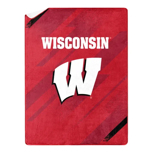 Discover Wisconsins Badge Silk Touch Sherpa Throw Blanket, Christmas Gift