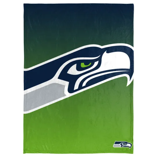 Discover football Seattle Gradient Micro Raschel Throw Blanket, Christmas Gift