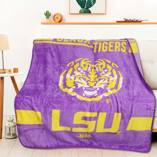 Discover LSU Tigers Legion Raschel Throw, Gift For Fan, Christmas Gift