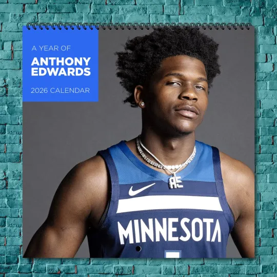 Discover Anthony Edwards 2026 Wall Calendar, 12-Month Sports & Celebrity Fan Collectible