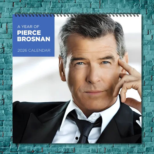 Discover Pierce Brosnan 2026 Wall Calendar, 12-Month Celebrity Photo Calendar