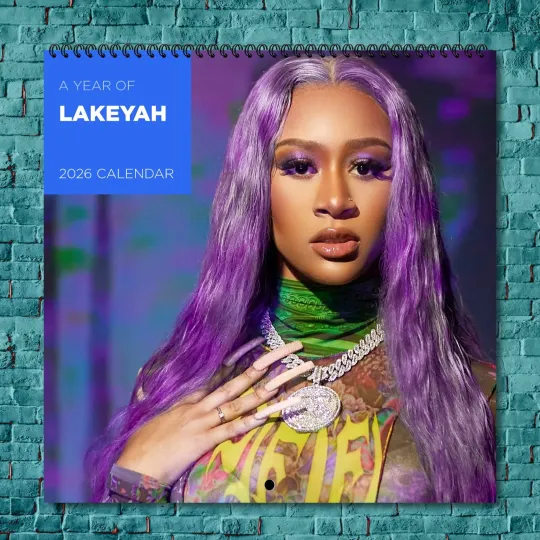 Discover Lakeyah 2026 Wall Calendar 12-Month Celebrity Photo Calendar