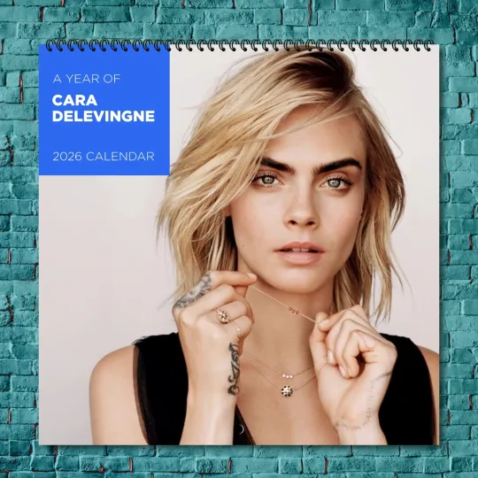 Discover Cara Delevingne 2026 Wall Calendar, 12-Month Celebrity Photo Calendar