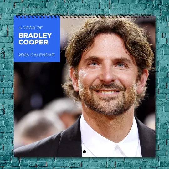 Discover Bradley Cooper 2026 Wall Calendar, 12-Month Celebrity Photo Calendar