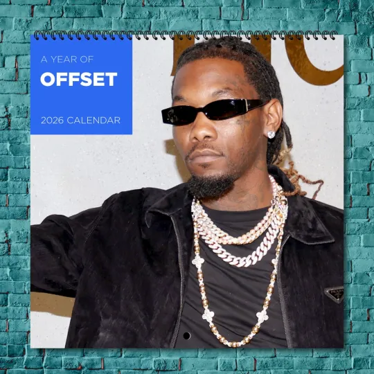 Discover Offset 2026 Wall Calendar 12-Month Celebrity Photo Calendar
