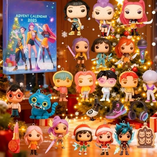 Discover Kpop Christmas Advent Calendar Box, 24 Mini Anime Pop Ornament Gifts