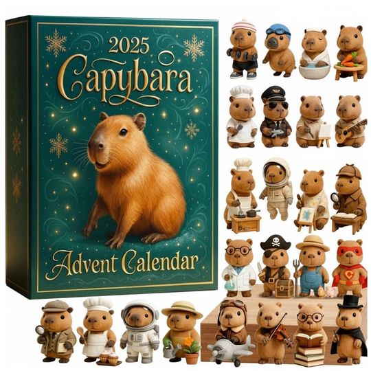 Discover Capybara Advent Calendar 2025, Collectible Mini Figurines Set