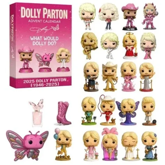 Discover D0lly Part0n Christmas Advent Countdown Calendar Music Lover Acrylic Pendant