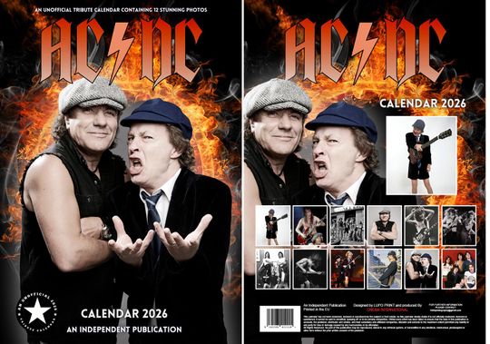 Discover AC DC 2026 Wall Calendar  A3 Photography