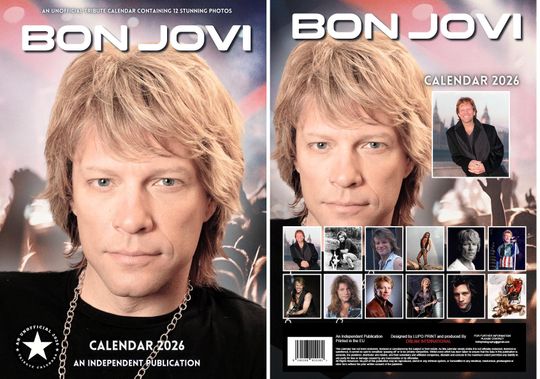 Discover Bon Jovi 2026 Wall Calendar: A3 Professional Photography