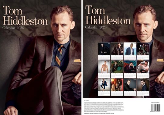 Tom Hiddleston 2026 Wall Calendar