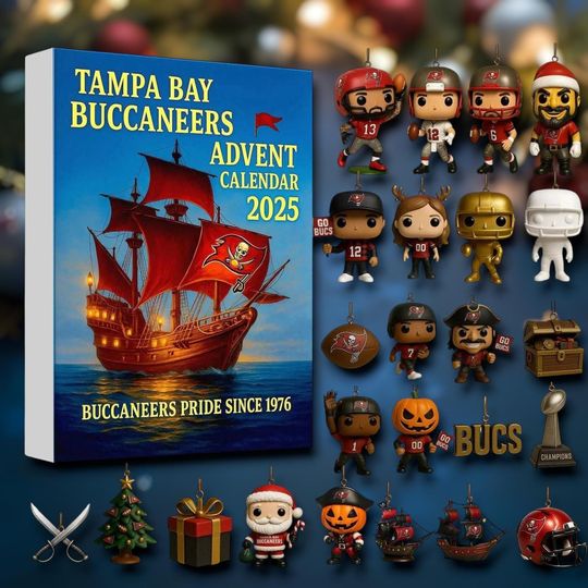 Discover Pirate Football Advent Calendar 2025, Team Spirit Countdown Box, Acrylic Mini Figures, Gift for Fans