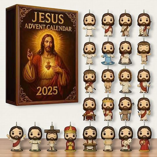 Discover Nativity Story Advent Calendar 2025, Holy Night Countdown Box, Wooden Mini Figures, Gift for Family