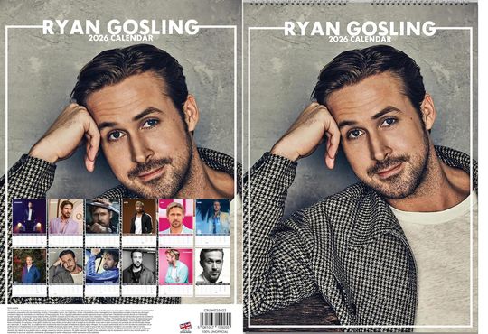 Ryan Gosling 2026 Wall Calendar