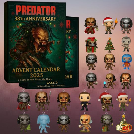 Discover Predator 38th Anniversary Advent Calendar 2025, Special Edition Calendar, Hunter Predator Christmas Ornaments, Gift For Fans sci-fi