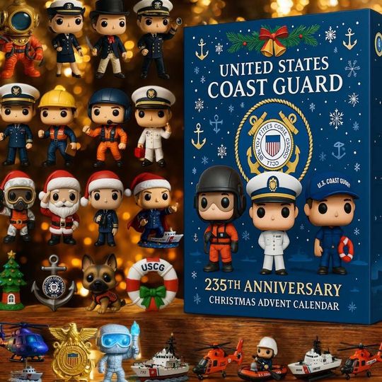 United States Coast Guard Advent Calendar, Gift for Fans