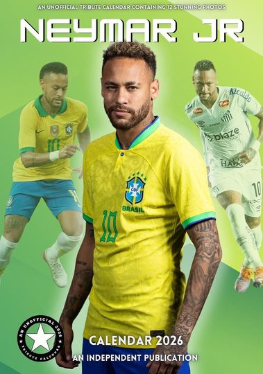 Neymar Jr. 2026 Wall Calendar