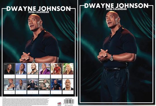 Discover Dwayne Johnson 2026 Wall Calendar: A3 Professional Photography