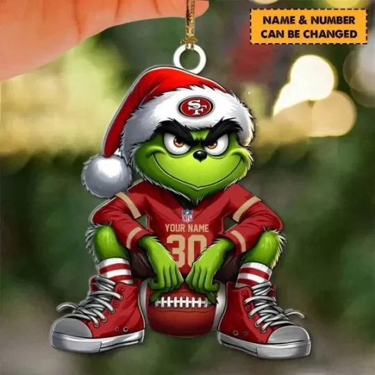 Personalized San Francisco Football Team 49ers Sport Ornament, Gifts For Fans