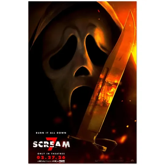 Scream 7 February 27 2026 Ghostface Horror Movie Poster