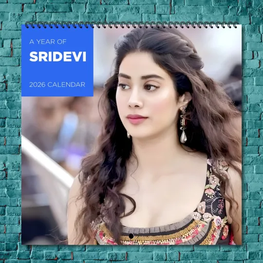Discover Sridevi 2026 Wall Calendar, 12-Month Celebrity Photo Calendar