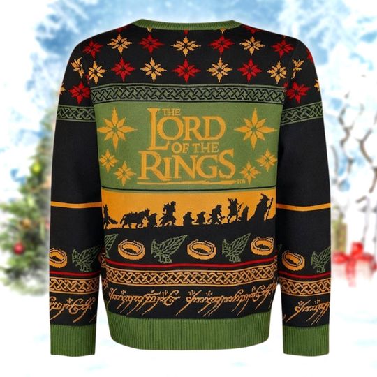 Discover Epic Fantasy Christmas Sweater, Fellowship Adventure Holiday Jumper, Geeky Medieval Style Pullover, Funny Gift for Fantasy Fans