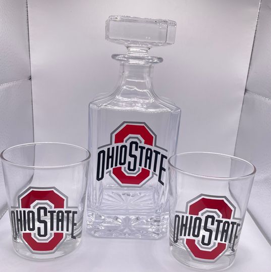 Discover Ohio State Whiskey Gift/Buckeyes Fan/Ohio State Gift for Him/ Whiskey Lover Gift/Whiskey Decanter Gift Set