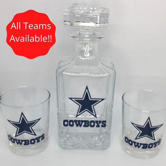 Discover Personalized Whiskey Gift/Sports Fan Gifts/Man Cave Gift/Gifts for Him/ Whiskey Lover Gift/Whiskey Decanter Gift Set/Christmas Gifts