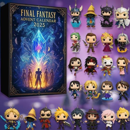 Final Fantasy Insp Advent Calendar 2025, 24-Day Countdown Box, Hero Figures Display Set, Gift for Game Fans