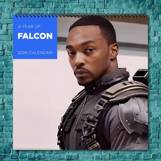 Discover Falcon 2026 Wall Calendar, 12-Month Celebrity Photo Calendar