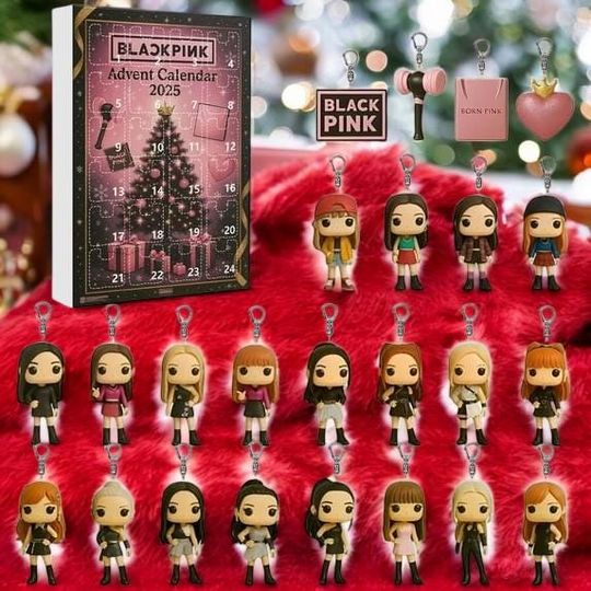 Discover K-POP team Advent Calendar 2025, Pop Idol Countdown Box, 2D Flat Acrylic Band Figures, Gift for Kpop Fans