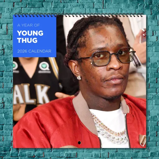 Discover Young Thug 2026 Wall Calendar 12-Month Celebrity Photo Calendar