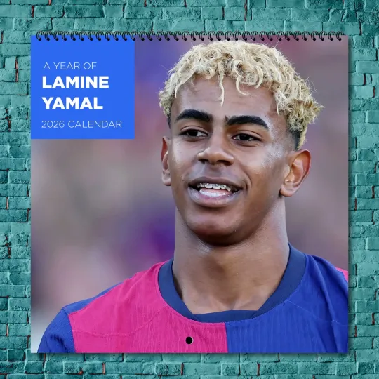 Discover Lamine Yamal 2026 Wall Calendar, 12-Month Celebrity Photo Calendar