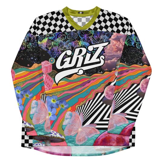 Discover GRiZ Inspired Men's Rave Jersey - Psychedelic Festival Outfit for Bass Music Lovers