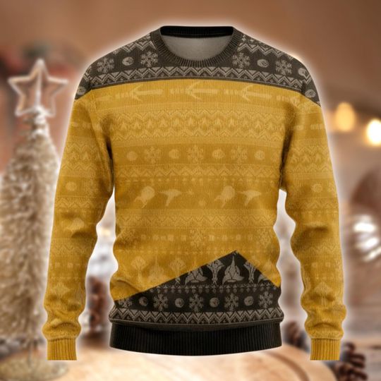 Discover Futuristic Christmas Sweater, Funny Space Explorer Holiday Jumper, Sci-Fi Geek Xmas Pullover, Cool Gift for Movie Fans