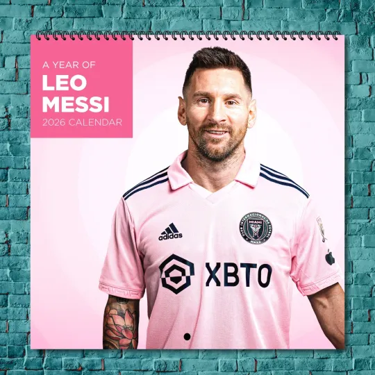 Messi 2026 Wall Calendar, 12-Month Celebrity Photo Calendar