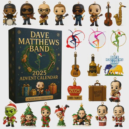 Dave Matthews Band Advent Calendar 2025, 24 Days of DMB Icon, Dancing Man & Music Ornaments, DMB Fan Collector Gift