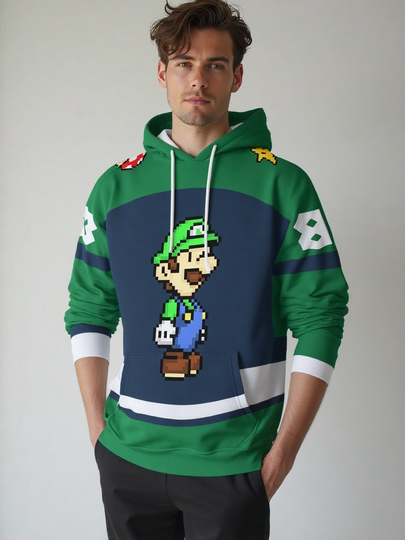 Super Mario Princess Peach 3D Printed Hoodie Men's Women's Casual Long Sleeve Sweatshirt Browser Yoshi Fashion Pullover Hoodie