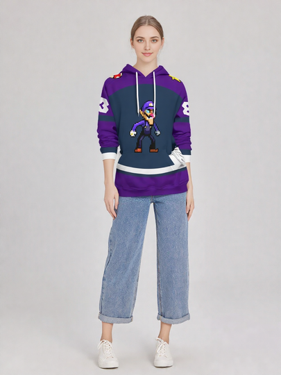 Discover Christmas Mario Anime Round Neck Pullover Men's Hip Hop Street Harajuku Print Kid Cosplay Casual Cartoon Sweatshirts