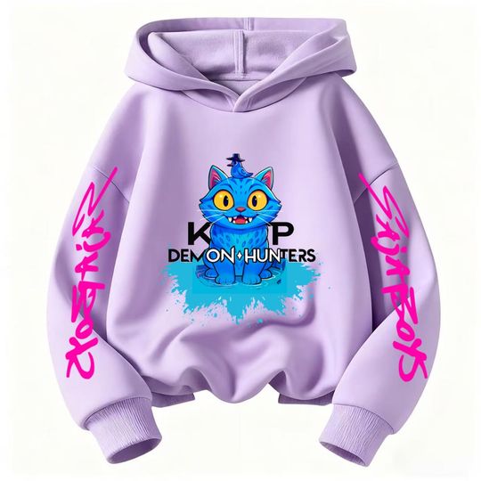 Discover Kpop Devil Hunter Anime Boys and Girls Hoodies Autumn Rumi Children's Hooded Sports Shirt