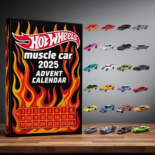 Discover Muscle Car Advent Calendar 2025, Acrylic Hot Rod Christmas Countdown