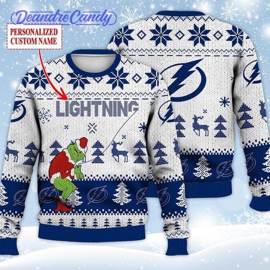 Tampa Bay Ugly Sweater Christmas, funny character Custom Ice Hockey, Shirt Xmas Full Print