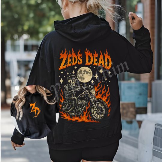 Discover ZEDS DEAD Motor Cycles Hoodie | Zeds Dead Eazy Tiger Shirt EDM Festival Merch Raver Gift