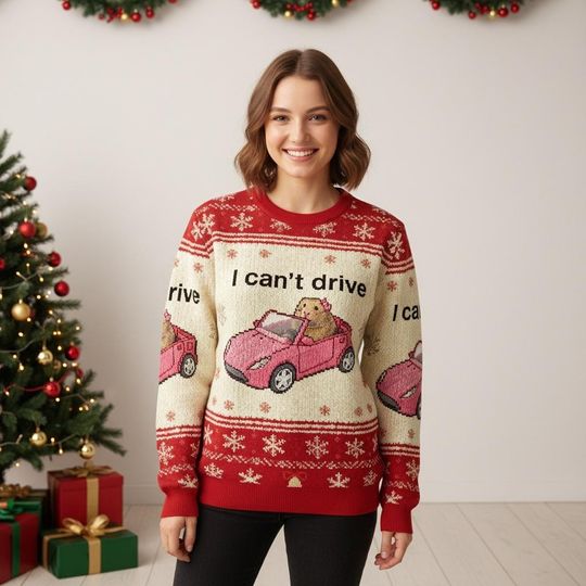 Discover Hamster Christmas Ugly Sweater, Hamster I Cant Drive Christmas Sweater, Cute Sweater For Men And Women, Xmas Gift