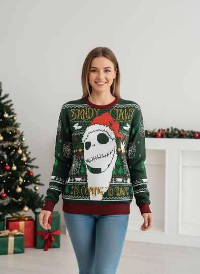 Discover Nightmare Before Christmas Ugly Sweater, Jack Skellington Holiday Sweater, Movie Sweater For Men And Women, Xmas Gift