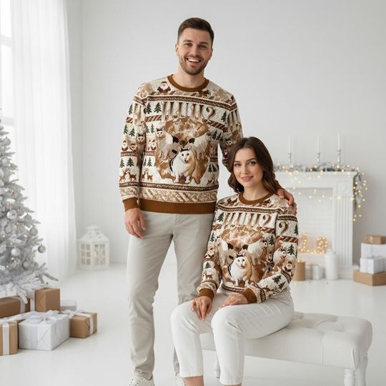 Discover Cat Meme Christmas Ugly Sweater, Huh Cat Holiday Sweater, Funny Animal Sweater For Men And Women, Xmas Gift