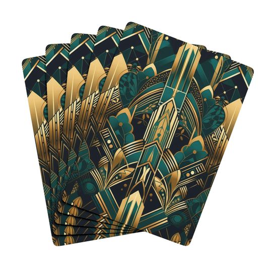 Art Deco Poker Cards - Vintage 52-Card Playing Deck