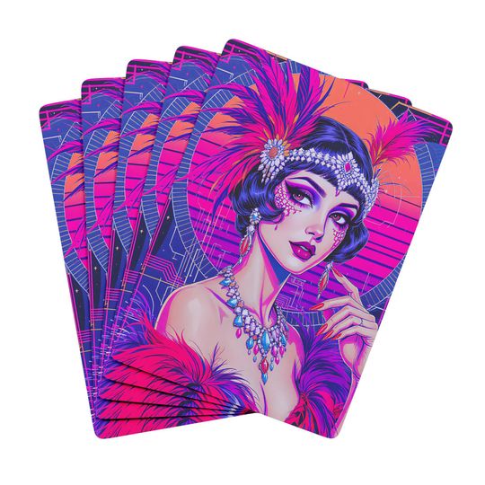 Discover Art Deco Flapper Playing Cards: Vintage Style Game Night Decor
