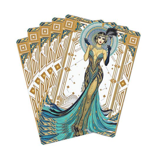 Discover Art Deco Poker Cards: UK-Made Vintage Playing Card Deck