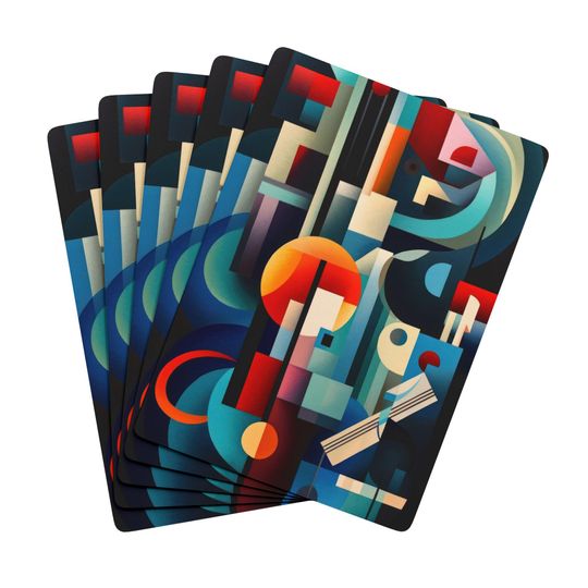 Art Deco Poker Cards - Abstract Casino Game Night Set